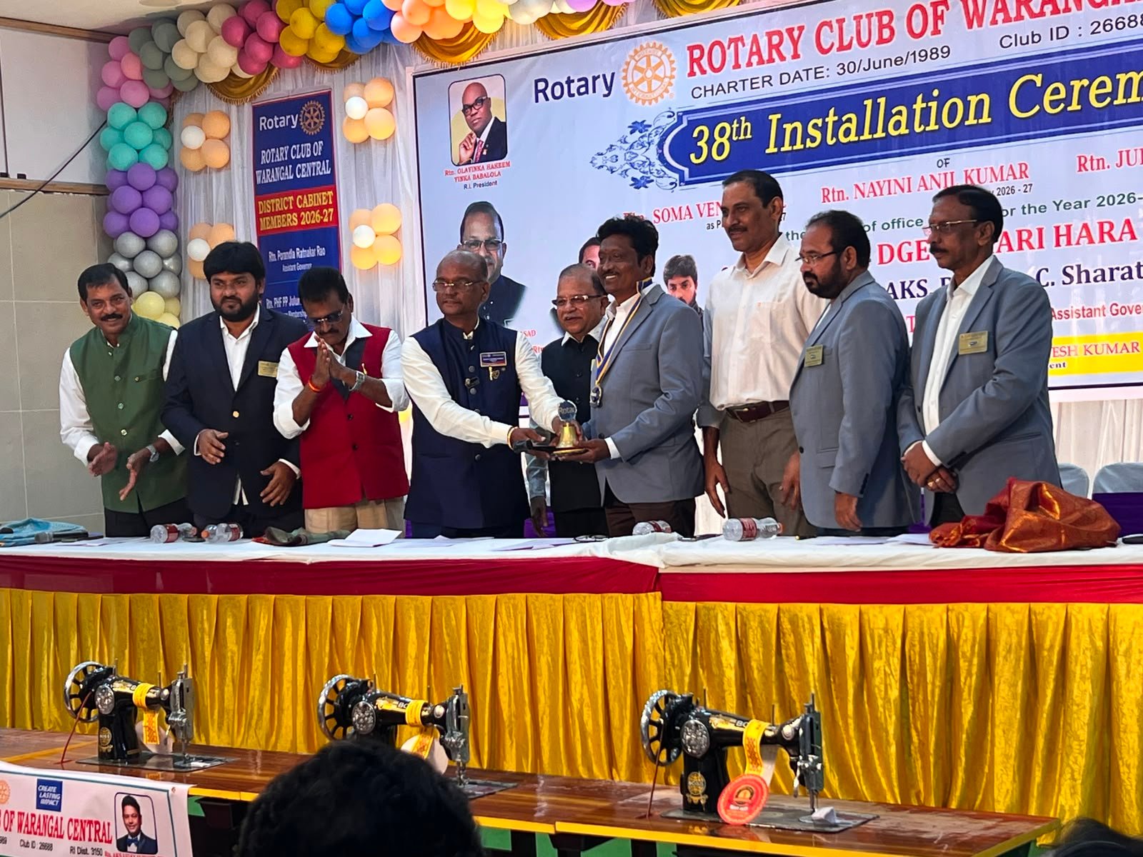 రోటరీ క్లబ్ ఆఫ్ వరంగల్ సెంట్రల్ 38వ అధ్యక్షుడిగా సోమ వేణుగోపాల్  - Additional Image